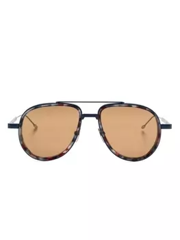 Солнцезащитные очки-пилоты Thom Browne Eyewear, синий