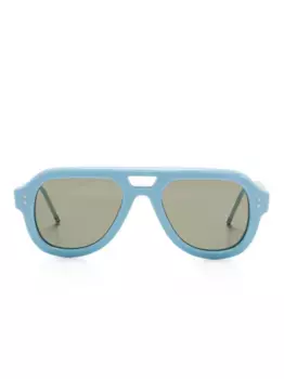 Солнцезащитные очки-пилоты Thom Browne Eyewear, синий