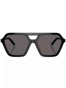 Солнцезащитные очки-пилоты Tiffany & Co Eyewear, черный
