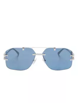 Солнцезащитные очки-пилоты Versace Eyewear, серебяный
