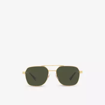 Солнцезащитные очки po1004s в стальной квадратной оправе Persol, желтый