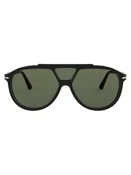 Солнцезащитные очки PO3217S в круглой оправе Persol, черный