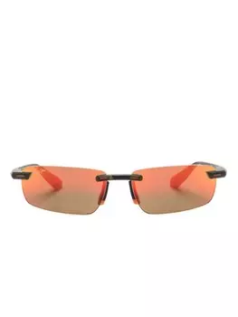 Солнцезащитные очки PolarizedPlus2 в прямоугольной оправе Maui Jim, черный