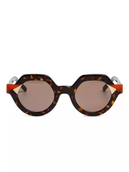 Солнцезащитные очки Post в оправе черепаховой расцветки Kaleos, коричневый