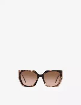 Солнцезащитные очки PR 15WS в квадратной оправе Prada, цвет Havana
