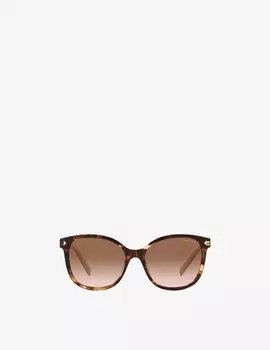 Солнцезащитные очки PR 22ZS в квадратной оправе Prada, цвет Tartarugato