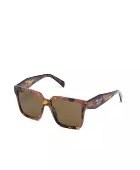 Солнцезащитные очки Pr 24zs 18n01t Prada, коричневый