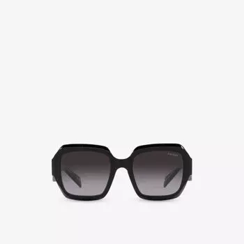 Солнцезащитные очки PR 28ZS в ацетатной оправе с фирменным логотипом Prada, черный