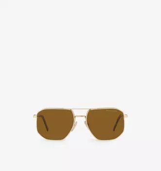 Солнцезащитные очки Pr 59ys в квадратной оправе из металла Prada, золотой