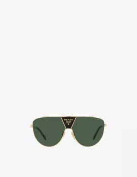 Солнцезащитные очки PR 69ZS в квадратной оправе Prada, цвет Oro