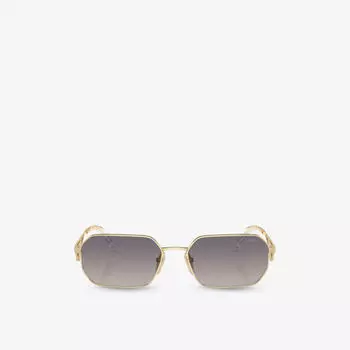 Солнцезащитные очки PR A51S в металлической оправе неправильной формы Prada, желтый
