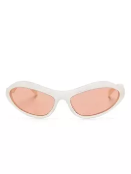 Солнцезащитные очки Prada Eyewear в байкерской оправе, белый