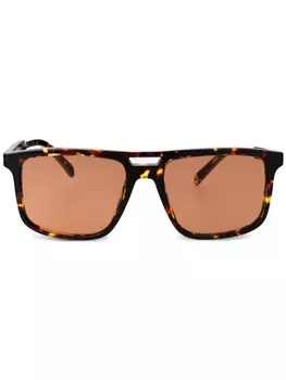 Солнцезащитные очки Prada Eyewear в квадратной оправе черепахового цвета, коричневый