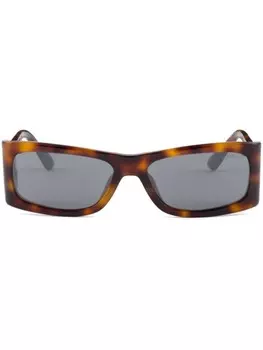 Солнцезащитные очки Prada Eyewear в прямоугольной оправе, коричневый