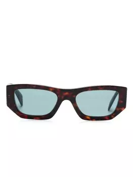 Солнцезащитные очки Prada Eyewear в прямоугольной оправе, коричневый