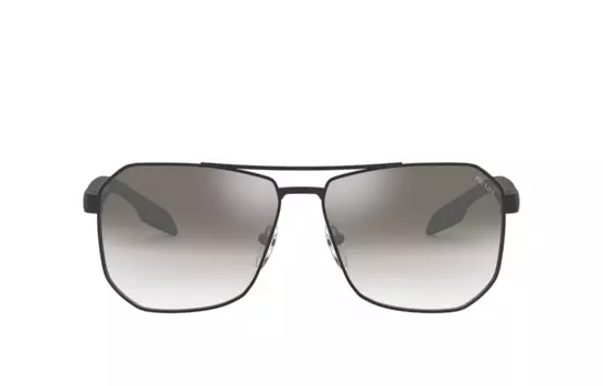 Солнцезащитные очки Prada Linea Rossa 62 мужские, черный / красный