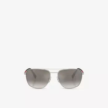 Солнцезащитные очки Prada Linea Rossa стальные, серебряный