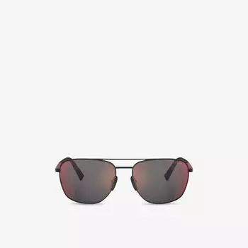Солнцезащитные очки Prada Linea Rossa стальные, черный