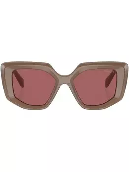 Солнцезащитные очки Prada PR 14ZS в массивной оправе Prada Eyewear, коричневый