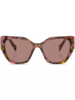 Солнцезащитные очки Prada PR 19ZS в массивной оправе Prada Eyewear, коричневый