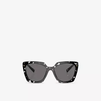 Солнцезащитные очки Prada Pr 23zs из ацетата с абстрактным принтом, черный