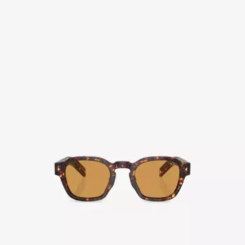 Солнцезащитные очки Prada Pr a16s phantos-frame из ацетата, коричневый