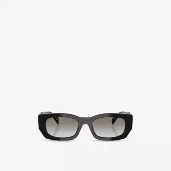 Солнцезащитные очки Prada Pr b05s Pillow-Frame с ацетатной оправой, черный