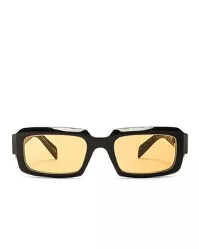 Солнцезащитные очки Prada Rectanglular Frame, цвет Black & Yellow