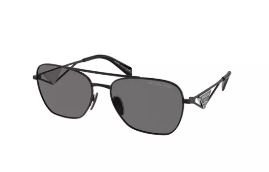 Солнцезащитные очки Prada с эмблемой логотипа, черный