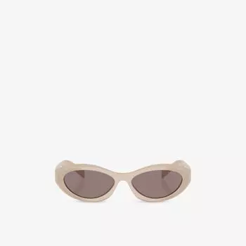 Солнцезащитные очки Prada с асимметричной оправой из ацетата, розовый