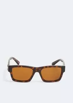 Солнцезащитные очки Prada Square Frame, коричневый