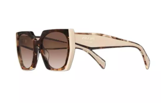 Солнцезащитные очки Prada Ww Bicolour Sqr Cateye, коричневый / кремовый