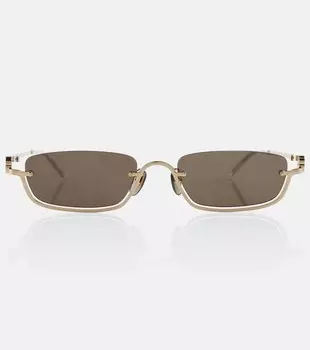 Солнцезащитные очки прямоугольной формы Gucci, золотой