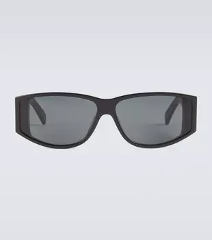 Солнцезащитные очки прямоугольной формы из ацетата Celine, черный