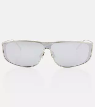 Солнцезащитные очки прямоугольной формы SL 605 Saint Laurent, серебряный