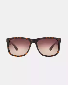 Солнцезащитные очки прямоугольной формы унисекс Polar матового черного цвета, коричневый