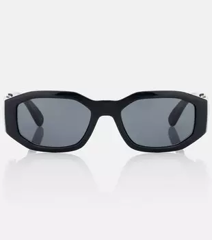 Солнцезащитные очки прямоугольной формы Versace, черный