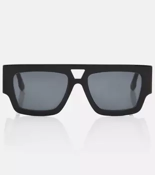 Солнцезащитные очки прямоугольной формы Victoria Beckham, черный