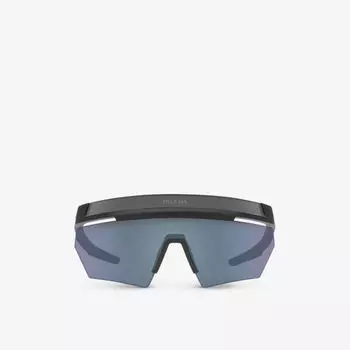 Солнцезащитные очки PS 01YS в ацетатной оправе Prada Linea Rossa, черный