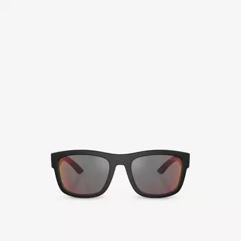 Солнцезащитные очки ps 01zs в нейлоновой оправе-подушке Prada Linea Rossa, черный