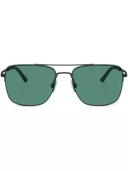 Солнцезащитные очки R-2 в квадратной оправе Oliver Peoples, зеленый