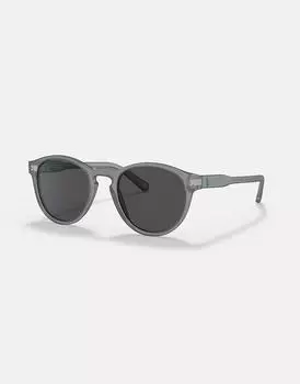 Солнцезащитные очки Ralph Lauren Ph4172 Phantos матового прозрачного темно-серого цвета с серыми линзами