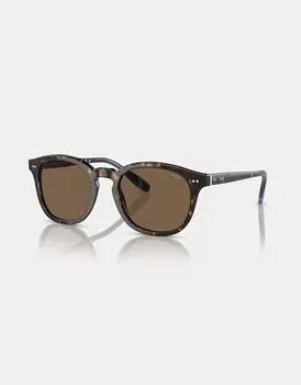 Солнцезащитные очки Ralph Lauren Ph4206 Phantos в цвете Shiny Dark Havana с коричневыми линзами
