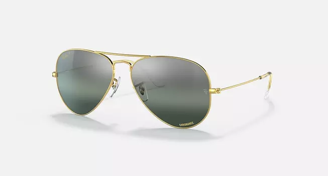Солнцезащитные очки Ray-Ban AVIATOR CHROMANCE, серебристый/синий