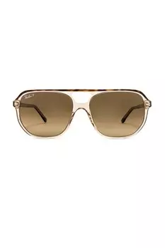 Солнцезащитные очки Ray-Ban Aviator, цвет Havana & Transparent Brown