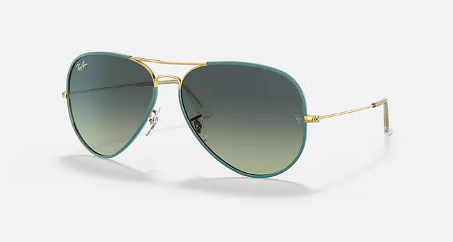 Солнцезащитные очки Ray-Ban AVIATOR FULL COLOR LEGEND, зеленый/синий градиент