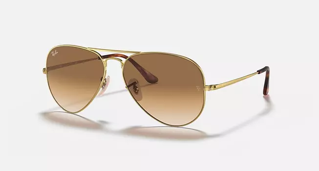 Солнцезащитные очки Ray-Ban AVIATOR METAL II, светло-коричневый градиент