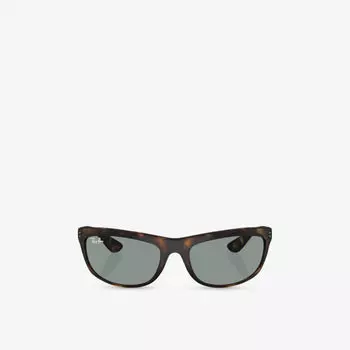 Солнцезащитные очки Ray-Ban Balorama прямоугольной формы в литой оправе, коричневый