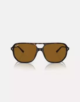 Солнцезащитные очки Ray-Ban Bill one нестандартной формы с коричневыми линзами цвета гавана