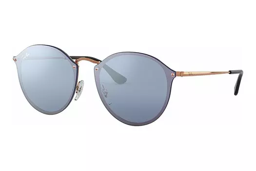 Солнцезащитные очки Ray-Ban BLAZE ROUND, темно-фиолетовый/серебристый